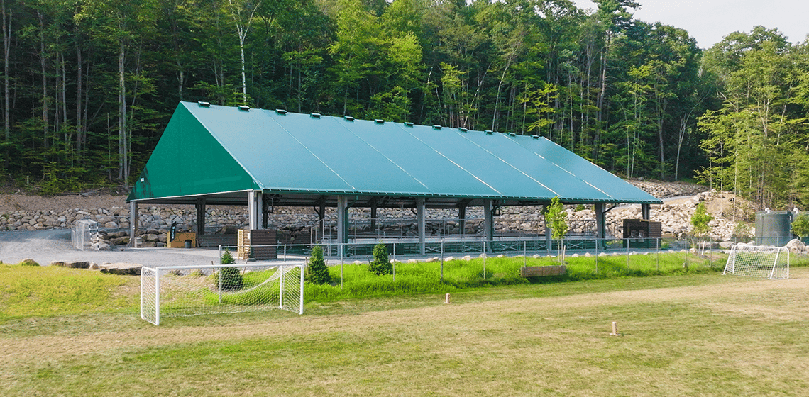 pavilion structure at Camp Walden in upstate New York