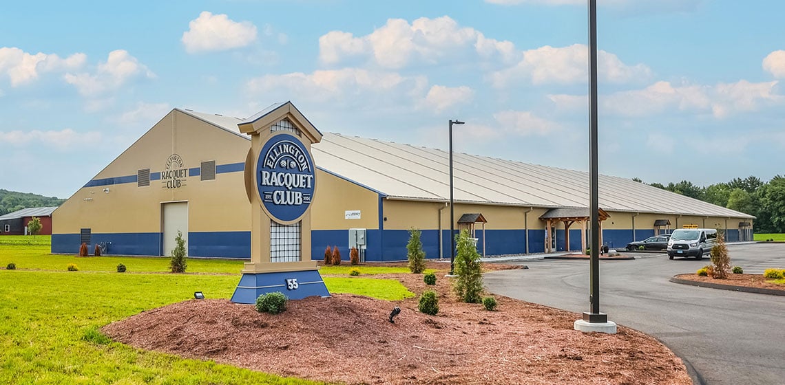USTA tennis and pickleball hybrid facility with fabric roof and walls