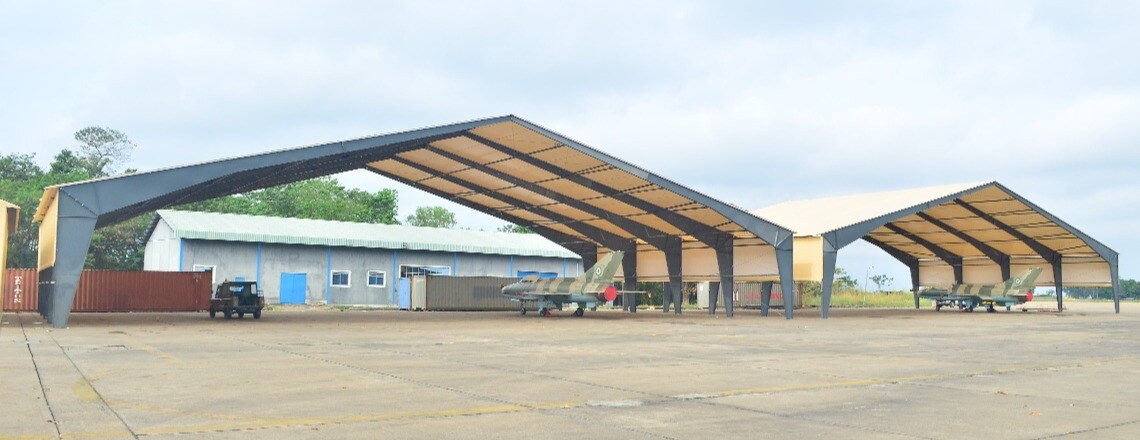Airforce sunshades and hangars from Legacy Buildings Solutions