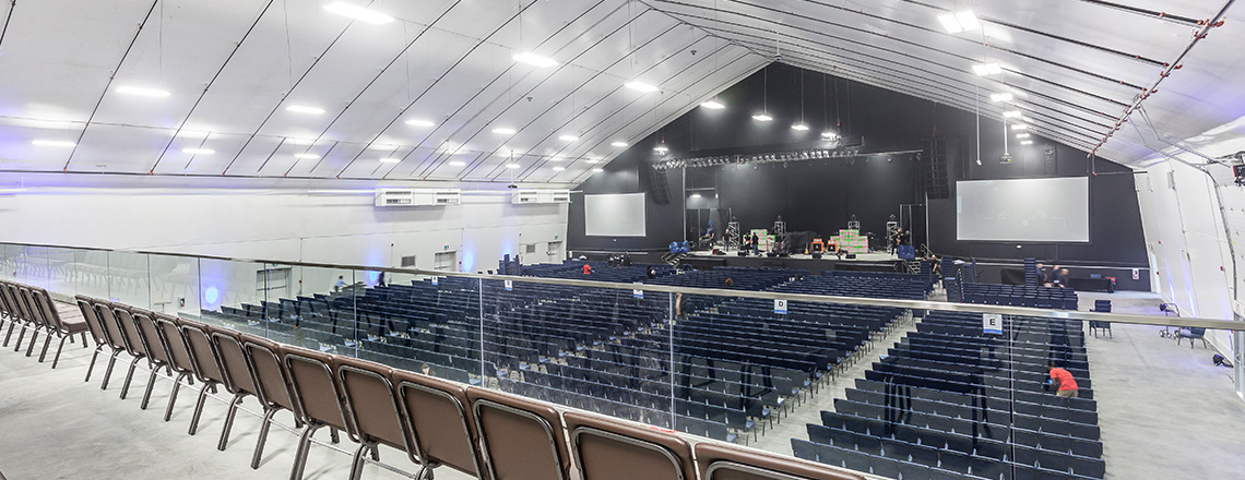 tension fabric event center at River Cree Casino