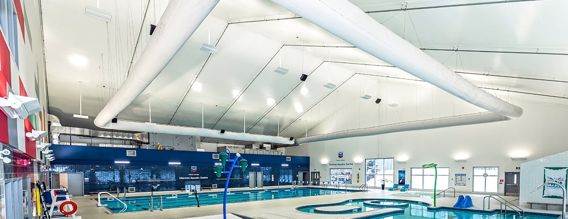 hvac system in tension fabric aquatic center