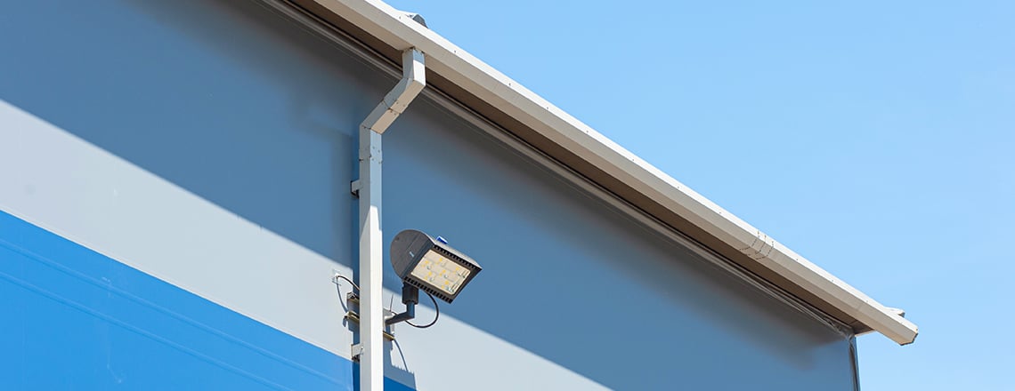 eave of tension fabric building for passive ventilation