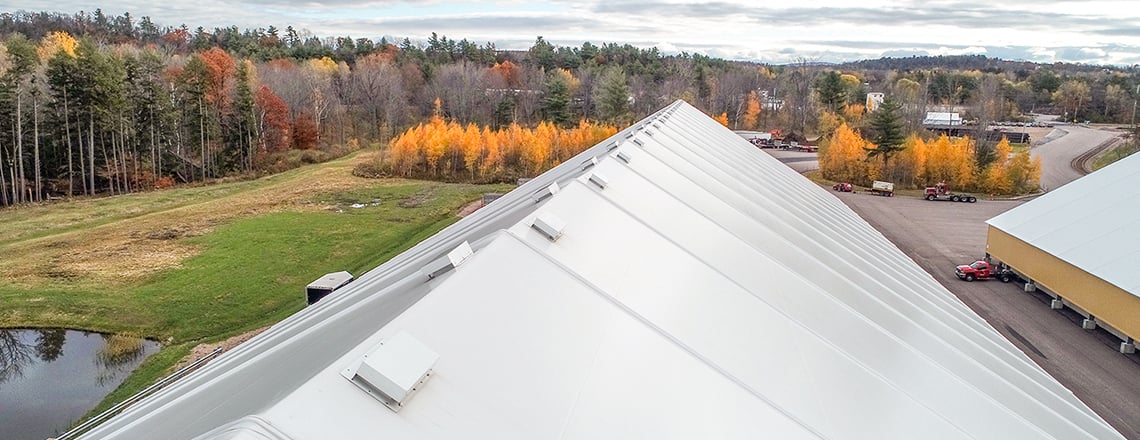 roof vents on a tension fabric building