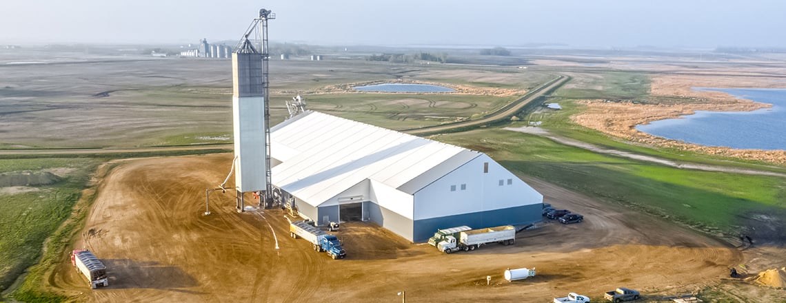 tension fabric fertilizer building