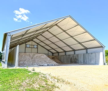 tension fabric salt storage building