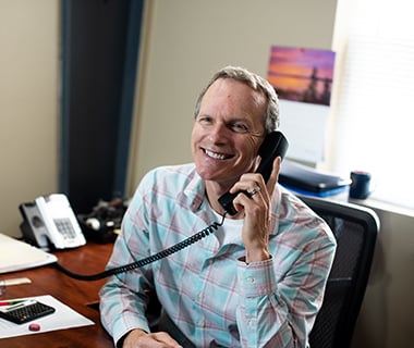 office person on the phone