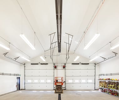overhead doors on tension fabric building