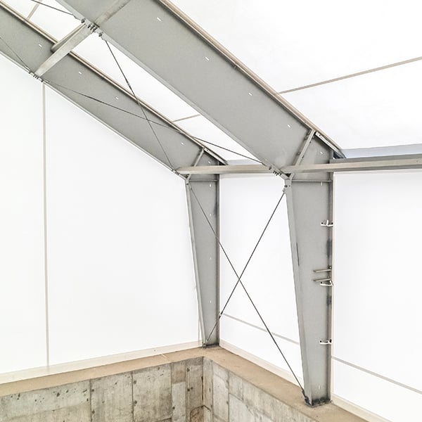 rigid steel frames treated with epoxy paint