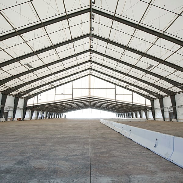 fabric cargo logistics building at ONT airport