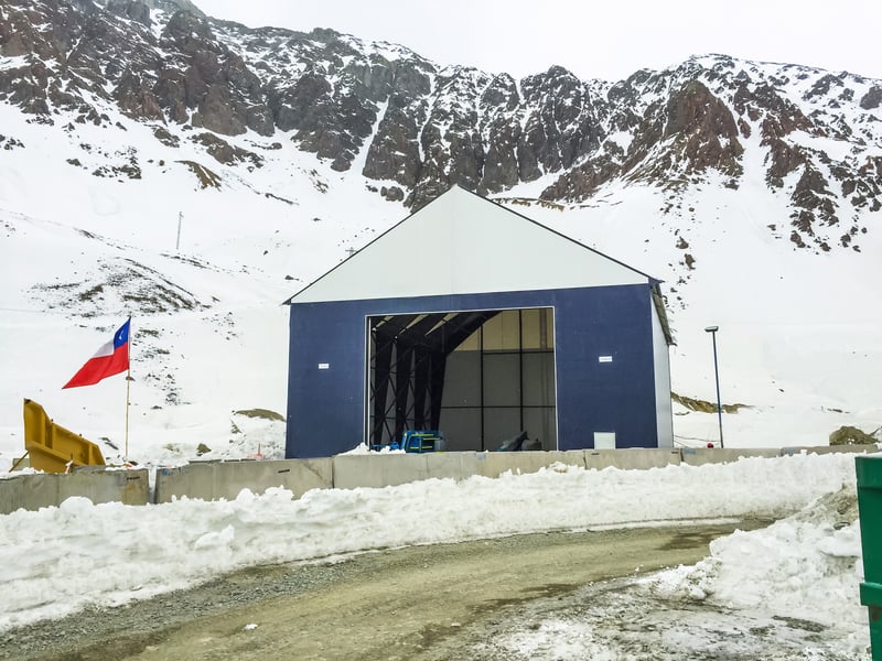 fabric building for mining in mountains