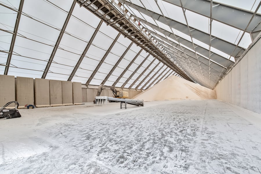 tension fabric bulk storage building