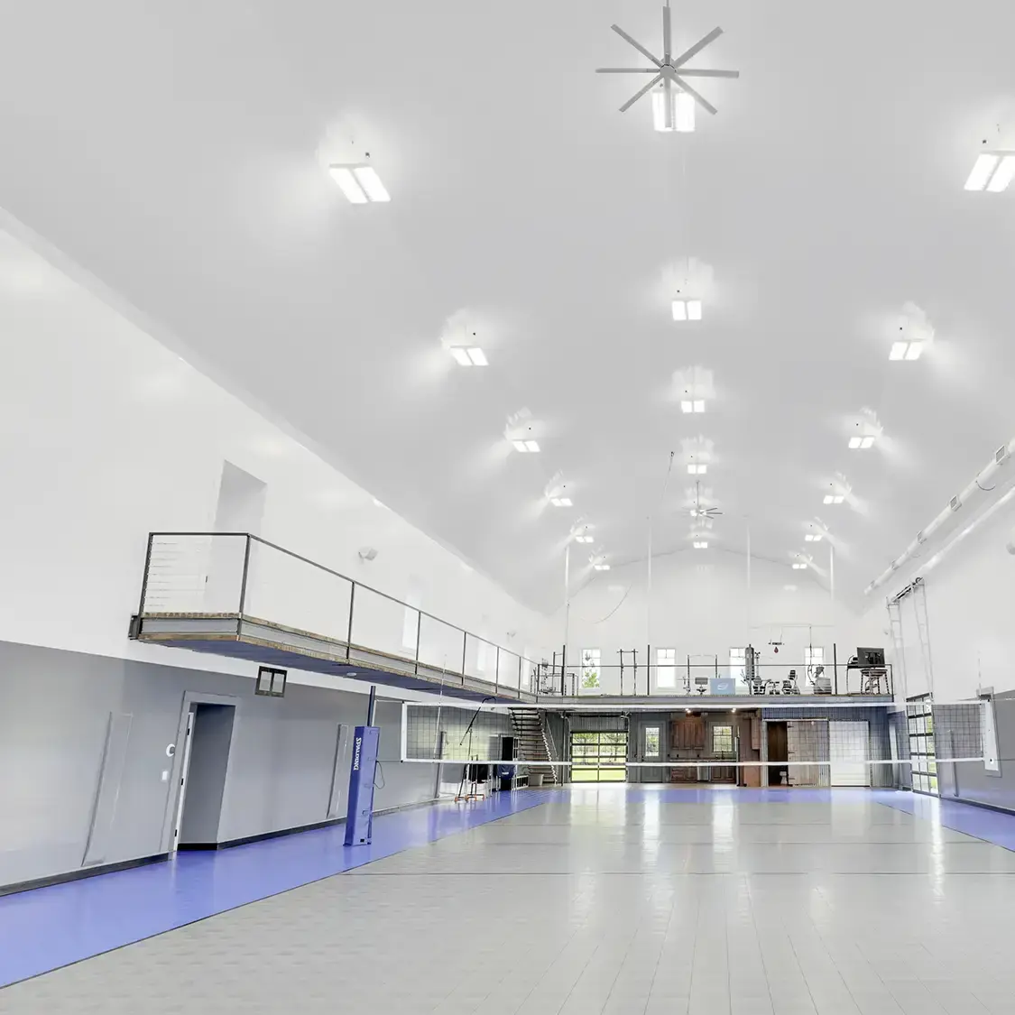 Mezzanine Lighting HVAC Fox-Sports-Barn